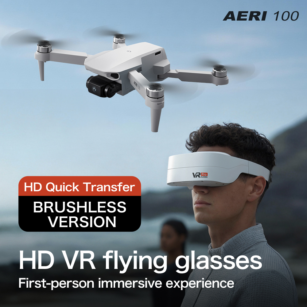 Drone Kit Tricopter - เครื่องบินถ่ายภาพทางอากาศ Aeri100 VR รุ่นใหม่ พร้อมกล้องคู่ ไฟส่องสว่าง