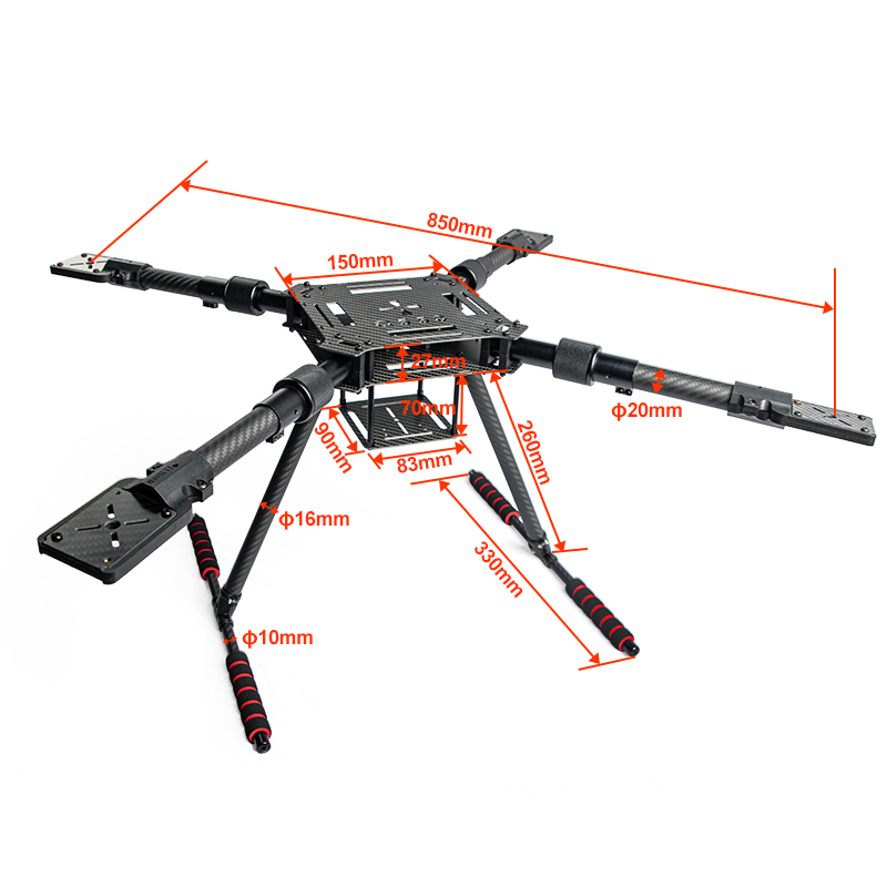 ชุดโครงโดรนพับได้ทำจากคาร์บอนไ - Drone Kit Racing บทวิจารณ์และราคา